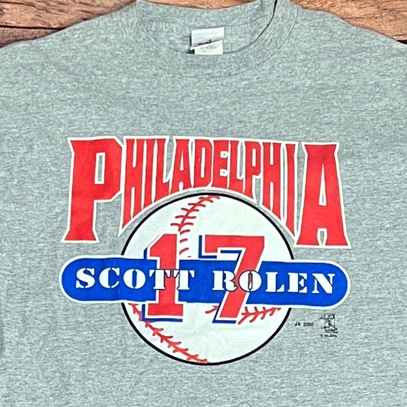 Scott Rolen Philadelphia Phillies MLB Baseball Crewneck Sports Tshirt - Picture 6 of 6